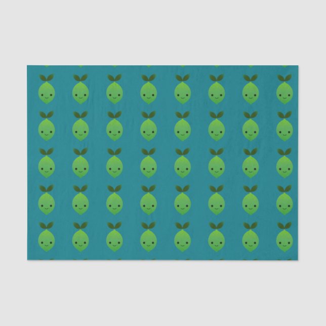 Papel De Seda Limão Kawaii Cute (Frente )