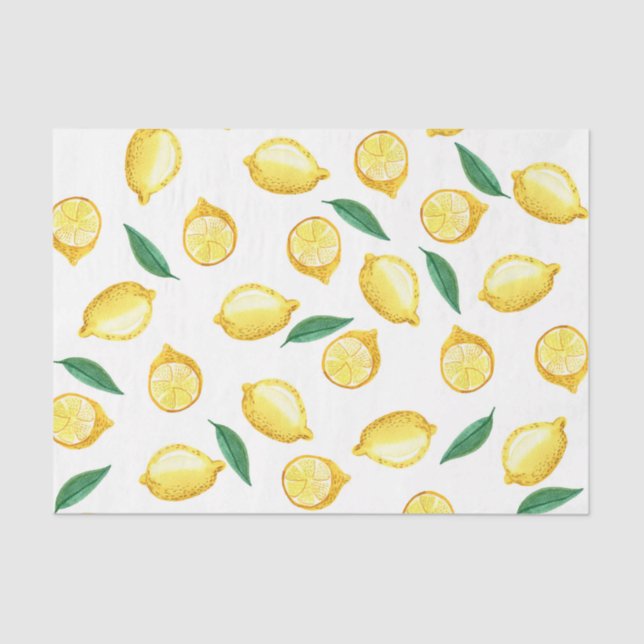 Papel De Seda Limões (Design 35 Série Amarelo/Laranja) (Frente )