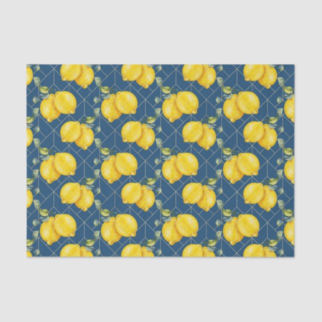 Papel De Seda Limões (Design 42 Série Amarelo/Laranja) (Frente )