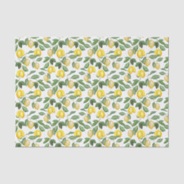 Papel De Seda Limões, plantada, floral. Illustration.