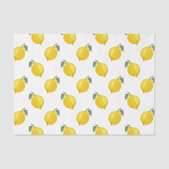 Papel De Seda Limões (Série Design 40 Amarelo/Laranja) (Frente )