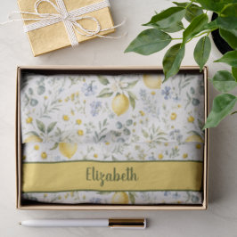 Papel De Seda Limoneta Flor Silvestre Nome Personalizado País Fr