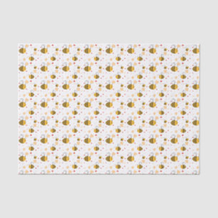 Papel De Seda Linda Abelha e Flores