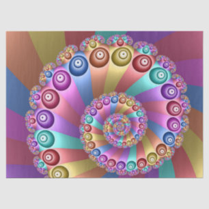 Papel De Seda Linda Arco-Íris Colores Abstrato de Arte Fractal