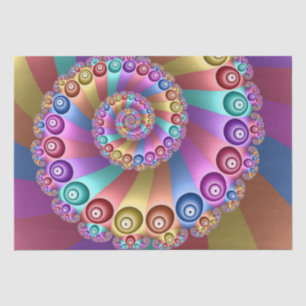 Papel De Seda Linda Arco-Íris Colores Abstrato de Arte Fractal