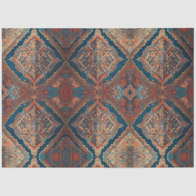 Papel De Seda Linda Coleção Moderna de Padrão Persa (Frente )