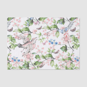 Papel De Seda Linda cor da água, pintada à mão, cena da natureza