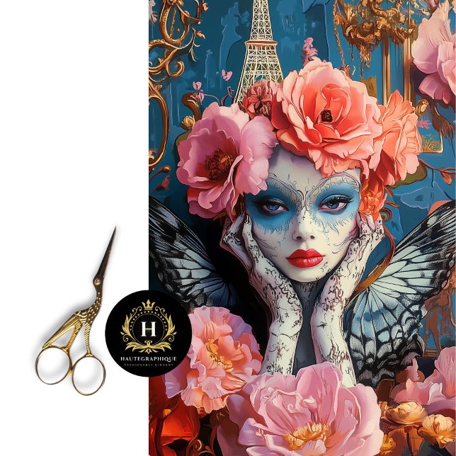 Papel De Seda Linda Decoupage Gótica de Gátilo Eiffel Torre (Criador carregado)