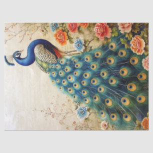 Papel De Seda Linda e flexível desacoplamento de peacock