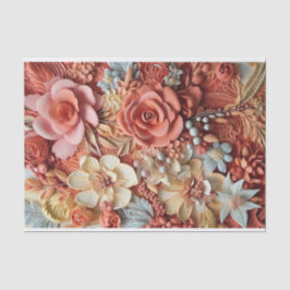 Papel De Seda Linda Floral Vitoriana Elegante Bonito Flores