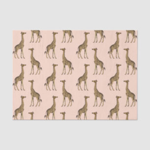 Papel De Seda Linda Girafa Rosa