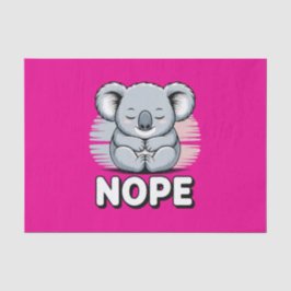 Papel De Seda Linda Koala Adormecida “Não” Cartoon Engraçado
