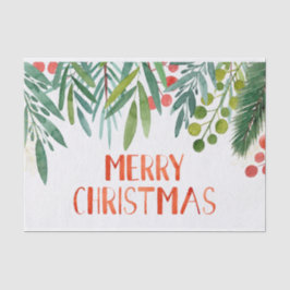 Papel De Seda Linda Mão - Letra Watercolor Berry & Branch 