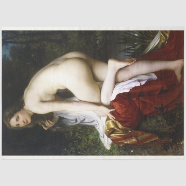 Papel De Seda Linda mulher Bather (de Bouguereau) (Frente )