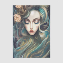 Papel De Seda Linda Mulher Fantasia