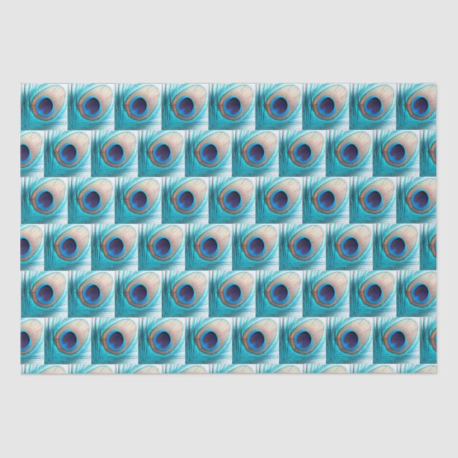 Papel De Seda Linda pena de peacock com nome (Frente )