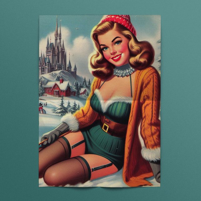 Papel De Seda Linda Pin-up de Inverno (Criador carregado)
