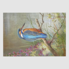 Papel De Seda Linda pintura em aquarela azul