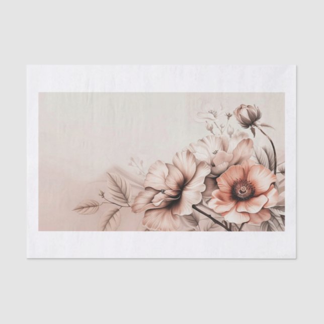 Papel De Seda Lindas Flores14 (Frente )