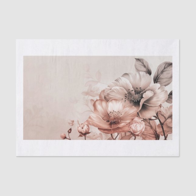 Papel De Seda Lindas Flores16 (Frente )