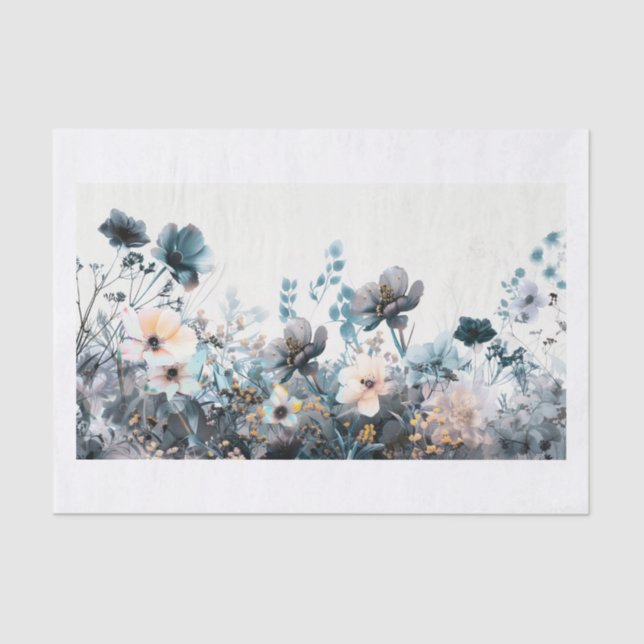 Papel De Seda Lindas Flores17 (Frente )