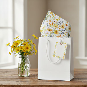Papel De Seda Lindas flores silvestres amarelas da primavera