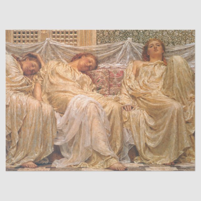 Papel De Seda Lindas Mulheres Sonolentas (Sonhadores) (Arte Vint (Frente )