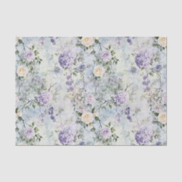 Papel De Seda Lindas Rosas Lavanda Brancas Florais Casamento