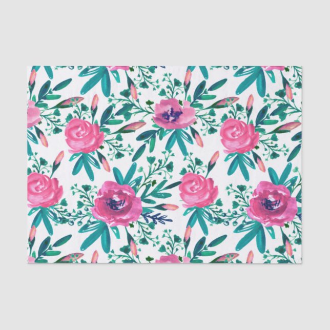 Papel De Seda Lindas Rosas Rosa (Frente )