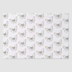 Papel De Seda Lindo Chá de Noiva Borboleta Branca