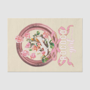 Papel De Seda Lindo clássico sapato com laço e rosas cor-de-rosa