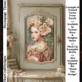 Papel De Seda Lindo Floral Romântico de Inverno Feminino FM5L De