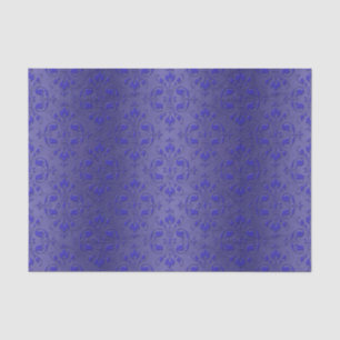Papel De Seda Lindo padrão de damasco azul real elegante