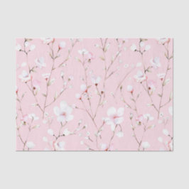 Papel De Seda Lindos Flores Rosa e Branca Chá de Noiva