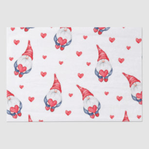 Papel De Seda lindos padrões de amor com gnomos e corações