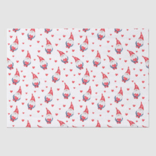 Papel De Seda lindos padrões de amor com gnomos e corações