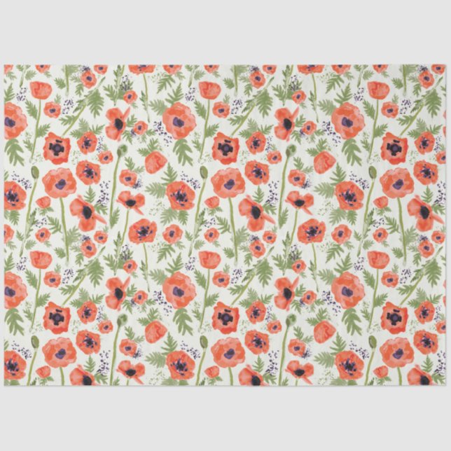 Papel De Seda Lindos papas laranja Floral (Frente )