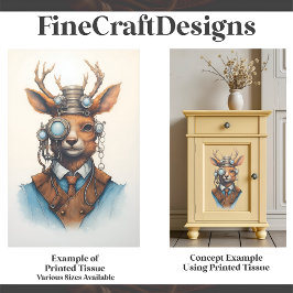 Papel De Seda Lindos Renaissancistas de Aquarela Steampunk Decou