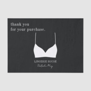 Papel De Seda Lingerie Boutique obrigado você