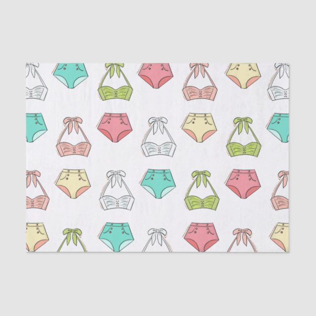 Papel De Seda Lingerie Maiô de Banho Chuva (Frente )