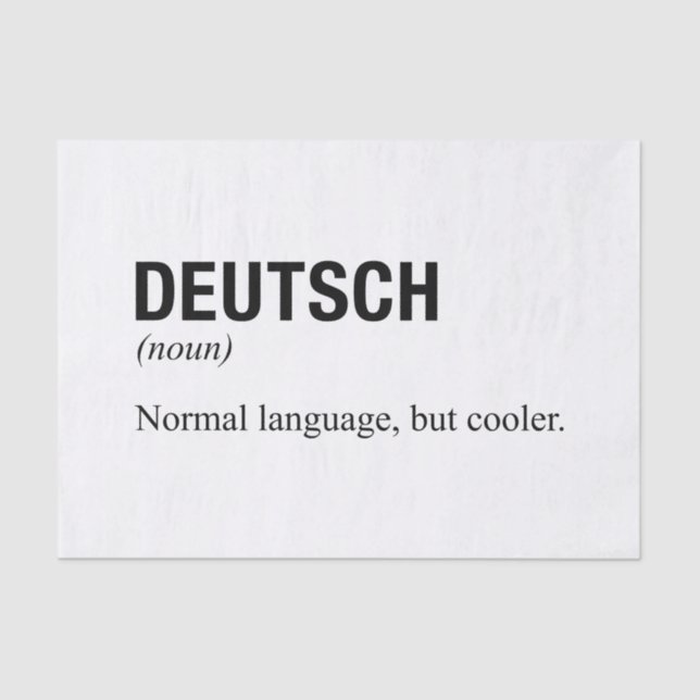 Papel De Seda Língua ALEMÃ (Frente )