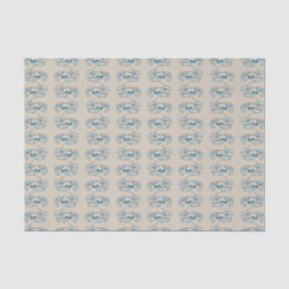 Papel De Seda Linha De Lagosta Azul Desenho Em Cor De Tan De Pra