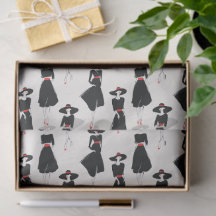 Linha de Moda de Vestido Preto Pequeno Padrão de A