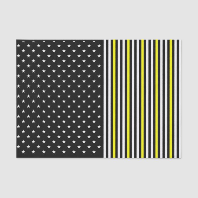 Papel De Seda Linha e estrelas amarelas finas (Frente )