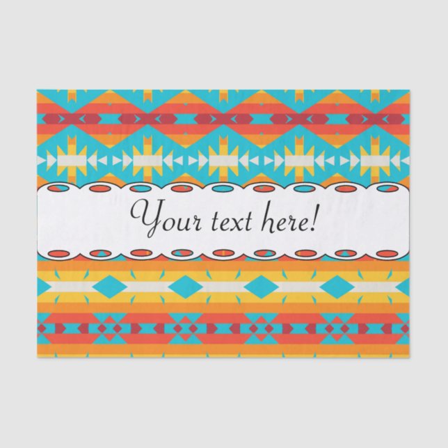 Papel De Seda Linhas de formas tribais (Frente )