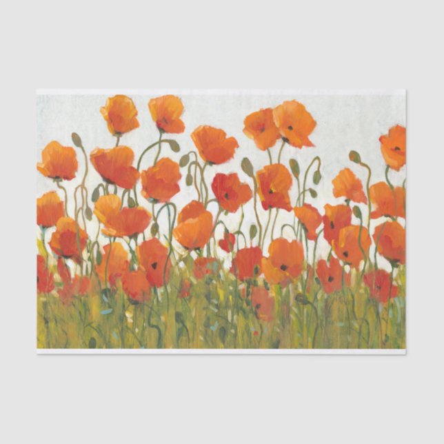 Papel De Seda Linhas de Poppies I (Frente )