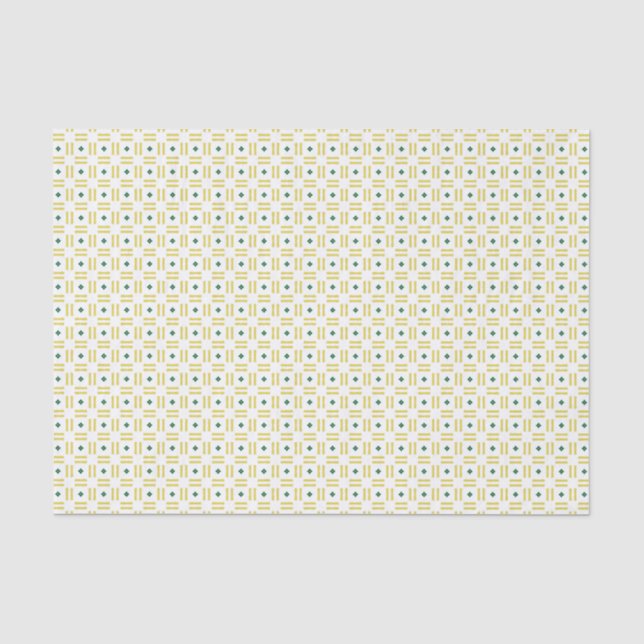 Papel De Seda Linhas Duplas Geométricas das Noites de Verão (Frente )