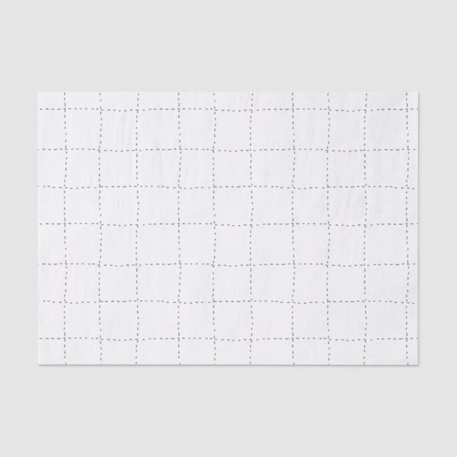 Papel De Seda Linhas Pontas Mínimas de Natal Pretas e Brancas (Frente )