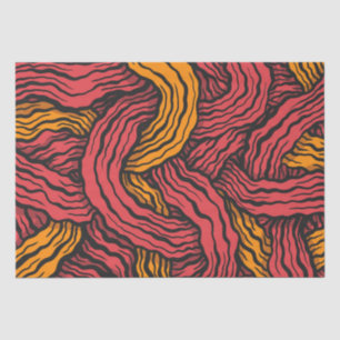 Papel De Seda Linhas Vermelhas e Amarelas