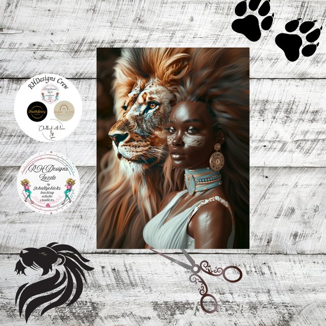 Papel De Seda Lion Jungle Black Wompage (Criador carregado)